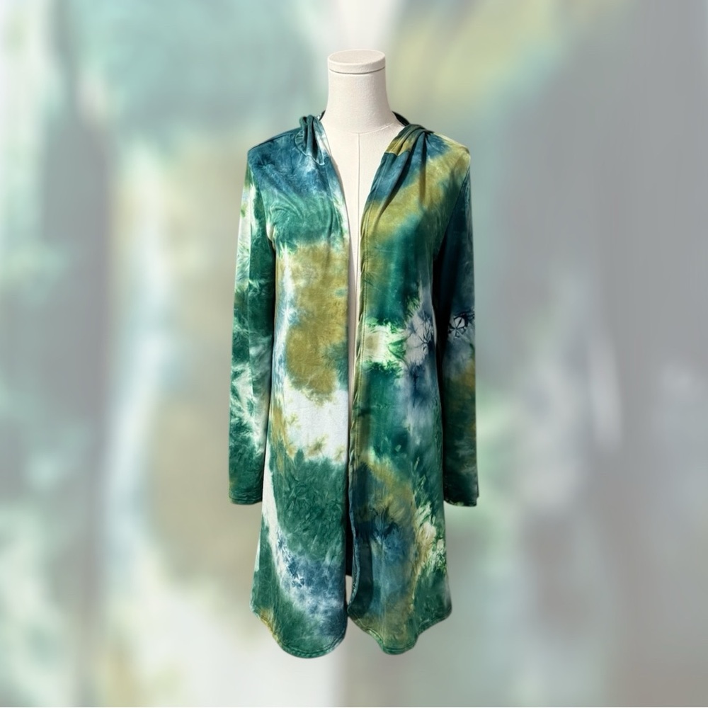 Blumin‎ Tye Dyed Green Cardigan SZ SM